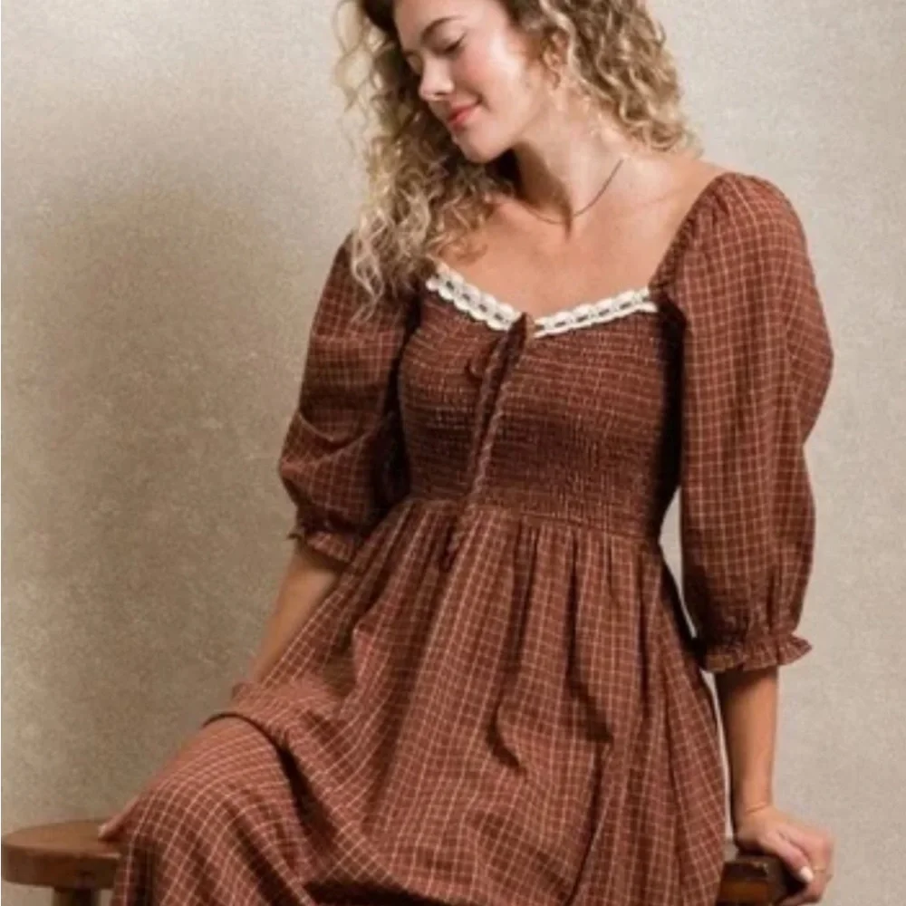 Neuflora Dublin Dress in Rust - Medium - Picture 1 of 3